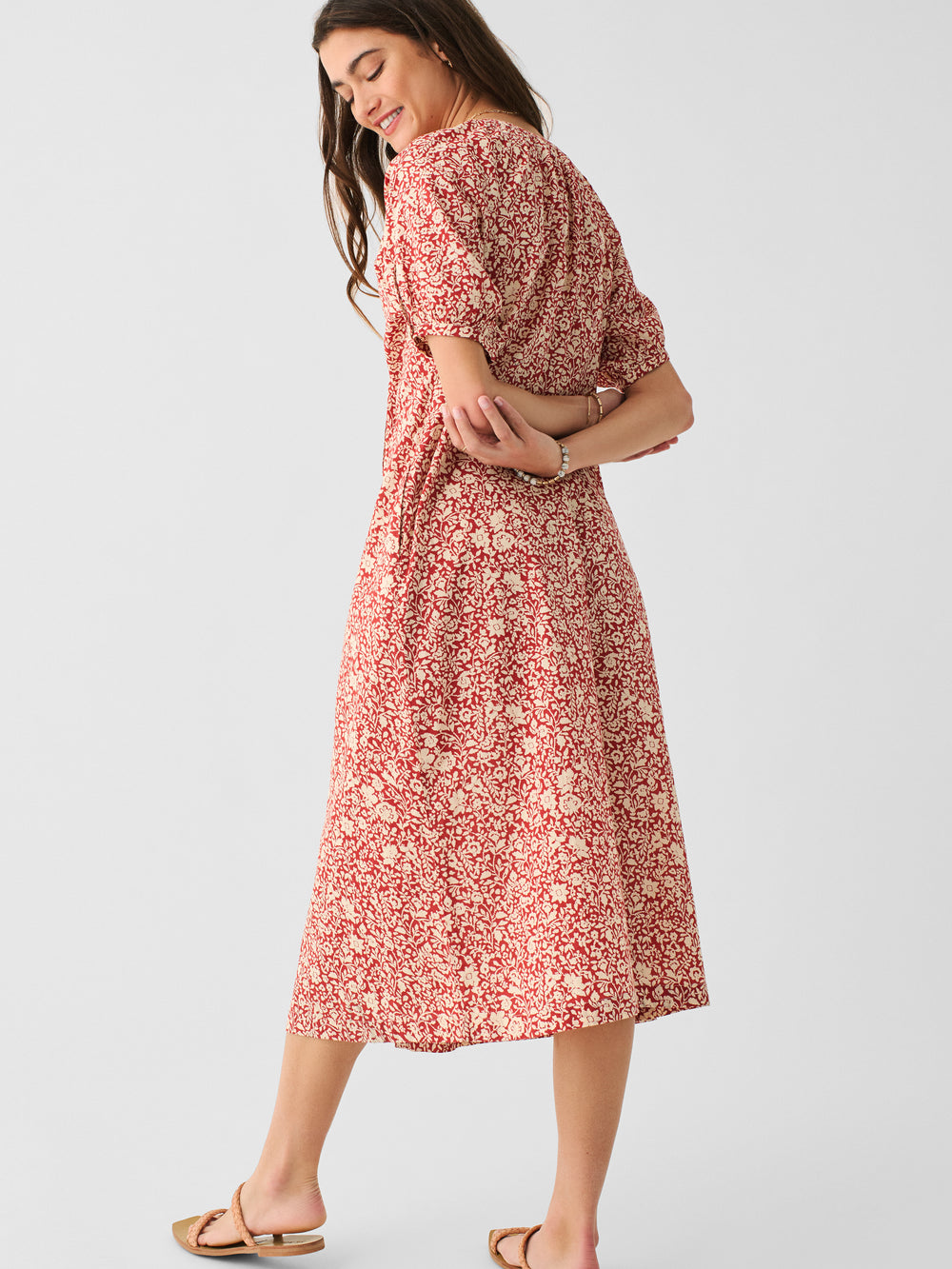 Faherty Carmel Dress-Spice Sunrise Floral