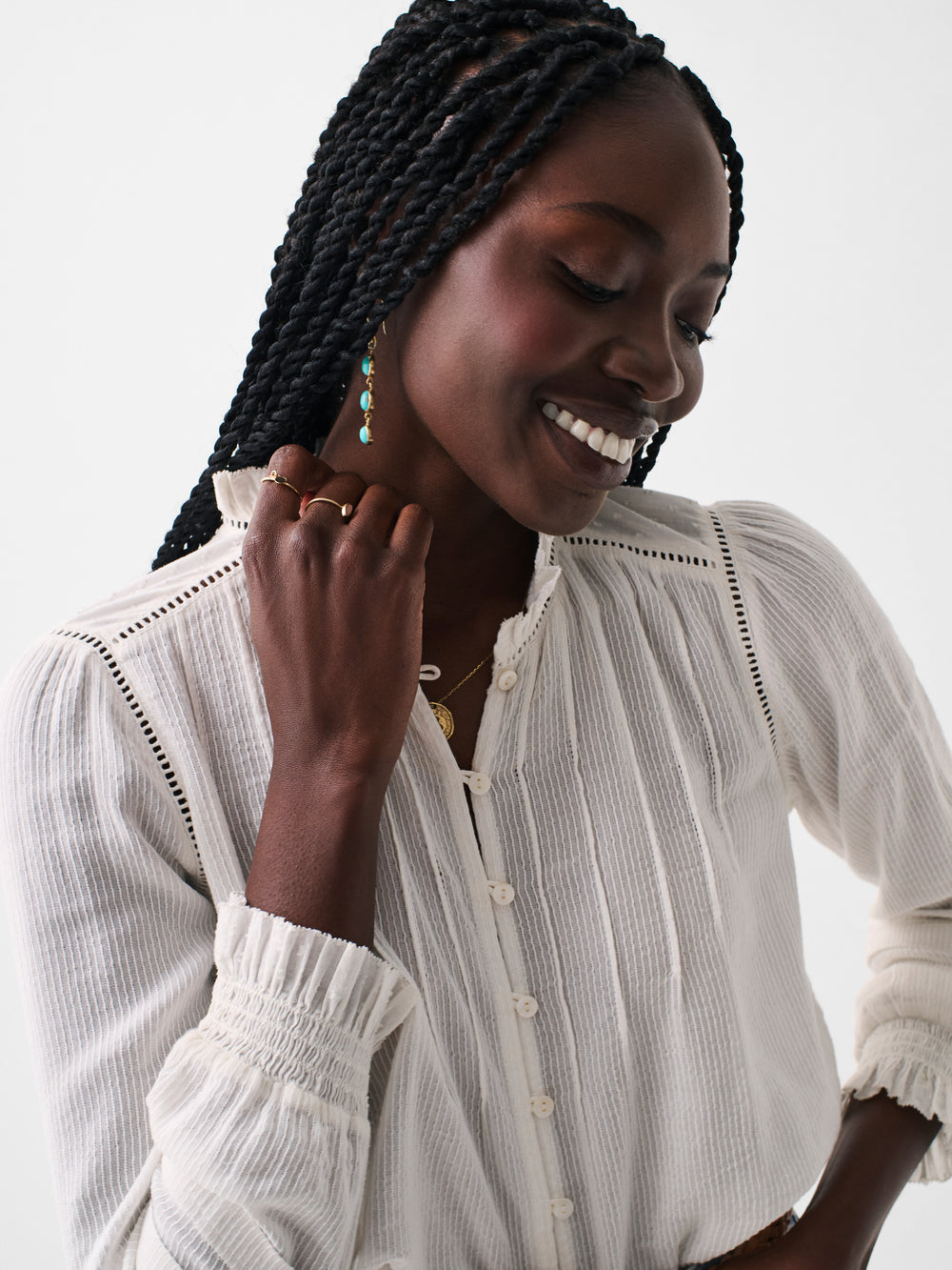 Faherty Willa Top-White