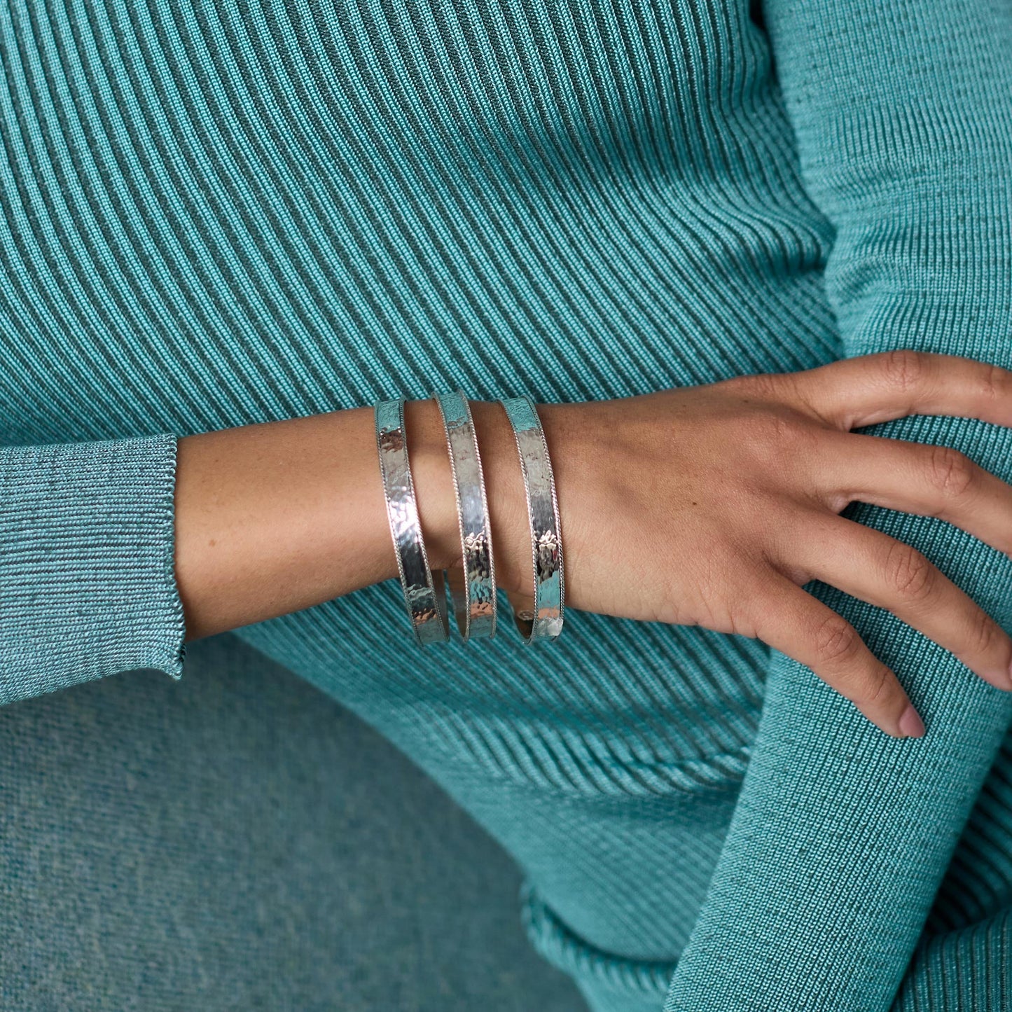 Julie Vos “Savoy” Silver Bangle- Medium