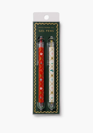 Rifle Paper Co. “Holiday Argyle” Gel Pen (Set of 2)