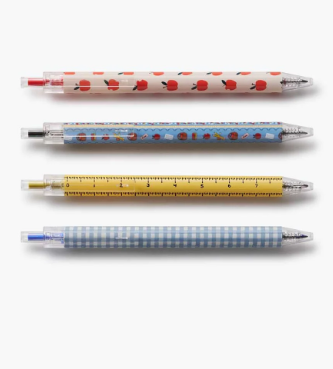Rifle Paper Co. “Schoolhouse” Gel Pen Set of 4