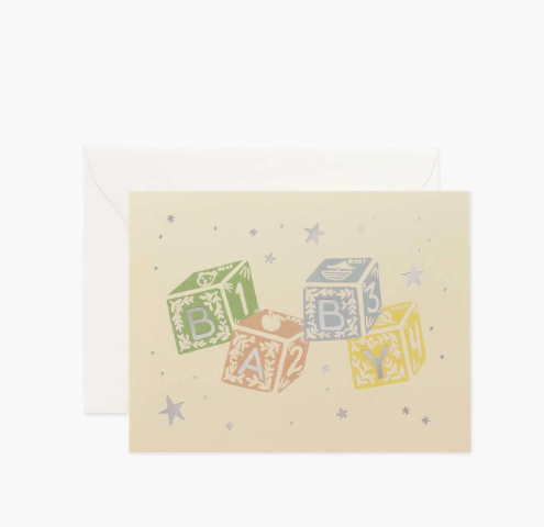 Rifle Paper Co. “Classic Baby Blocks” Card