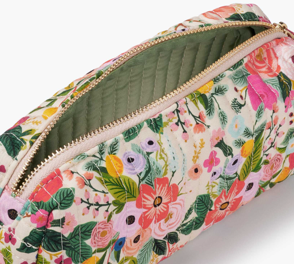 Rifle Paper Co. “Garden Party” Quilted Small Cosmetic Pouch