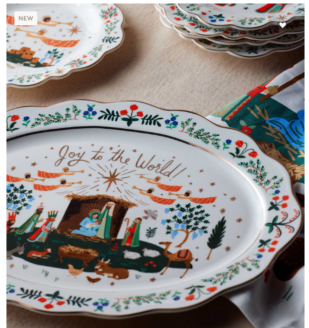 Rifle Paper Co. “Nativity” Large Porcelain Serving Platter