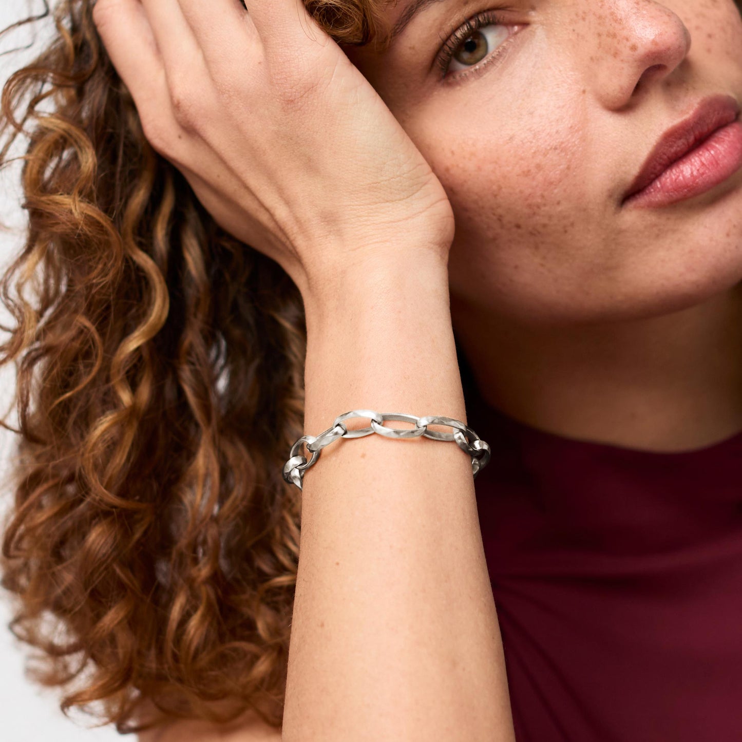 Julie Vos "Solara” Link Bracelet- Silver