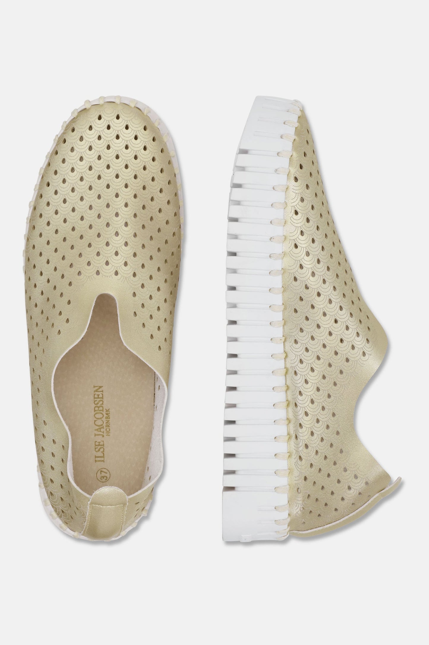Ilse Jacobsen Tulip Flats Metallic Platform - Platin