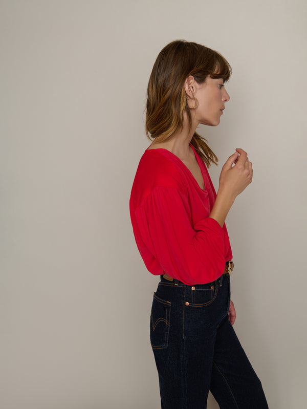 Nation LTD "Twyla" Long Sleeve Tee-Tango