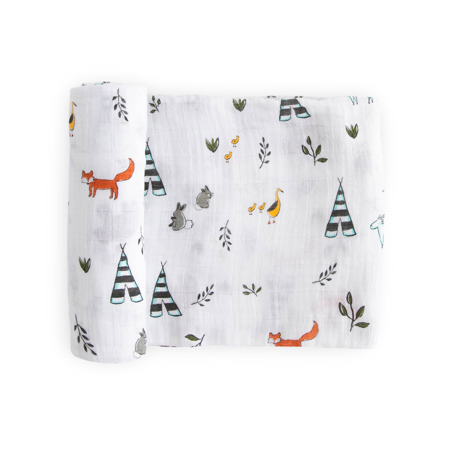 Little Unicorn Cotton Muslin Swaddle Blanket - Forest Friends