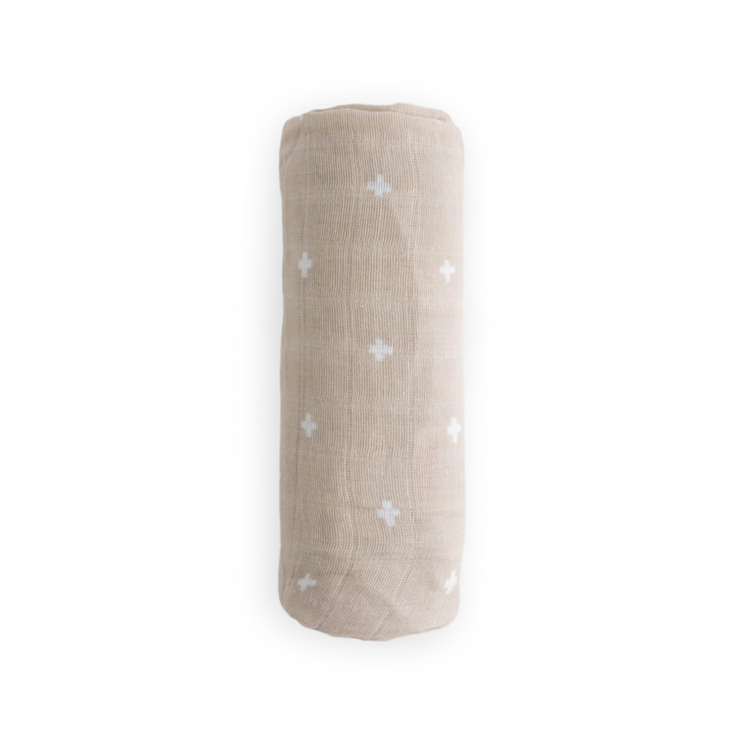 Little Unicorn Cotton Muslin Swaddle Blanket - Taupe Cross