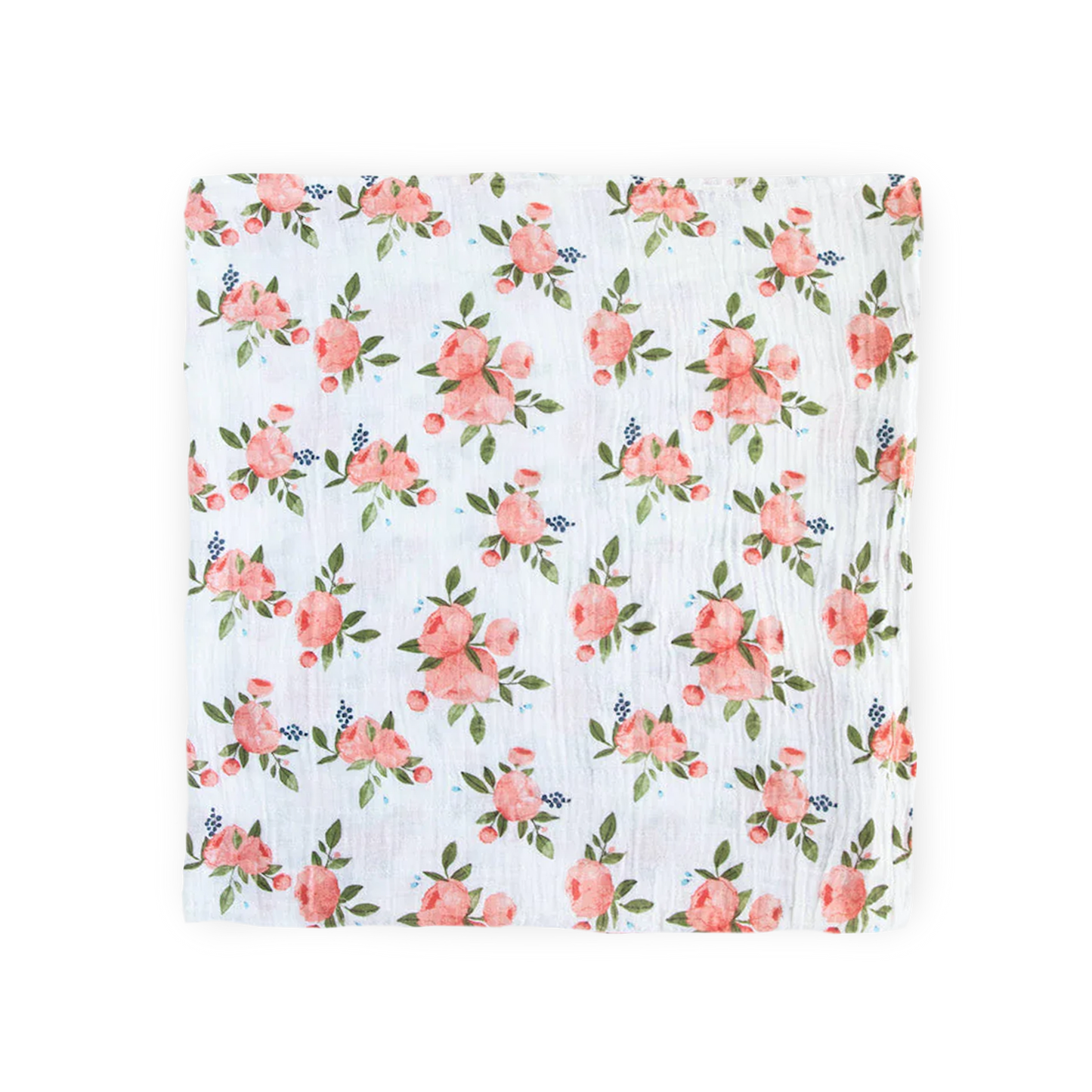 Little Unicorn Cotton Muslin Swaddle Blanket - Watercolor Roses