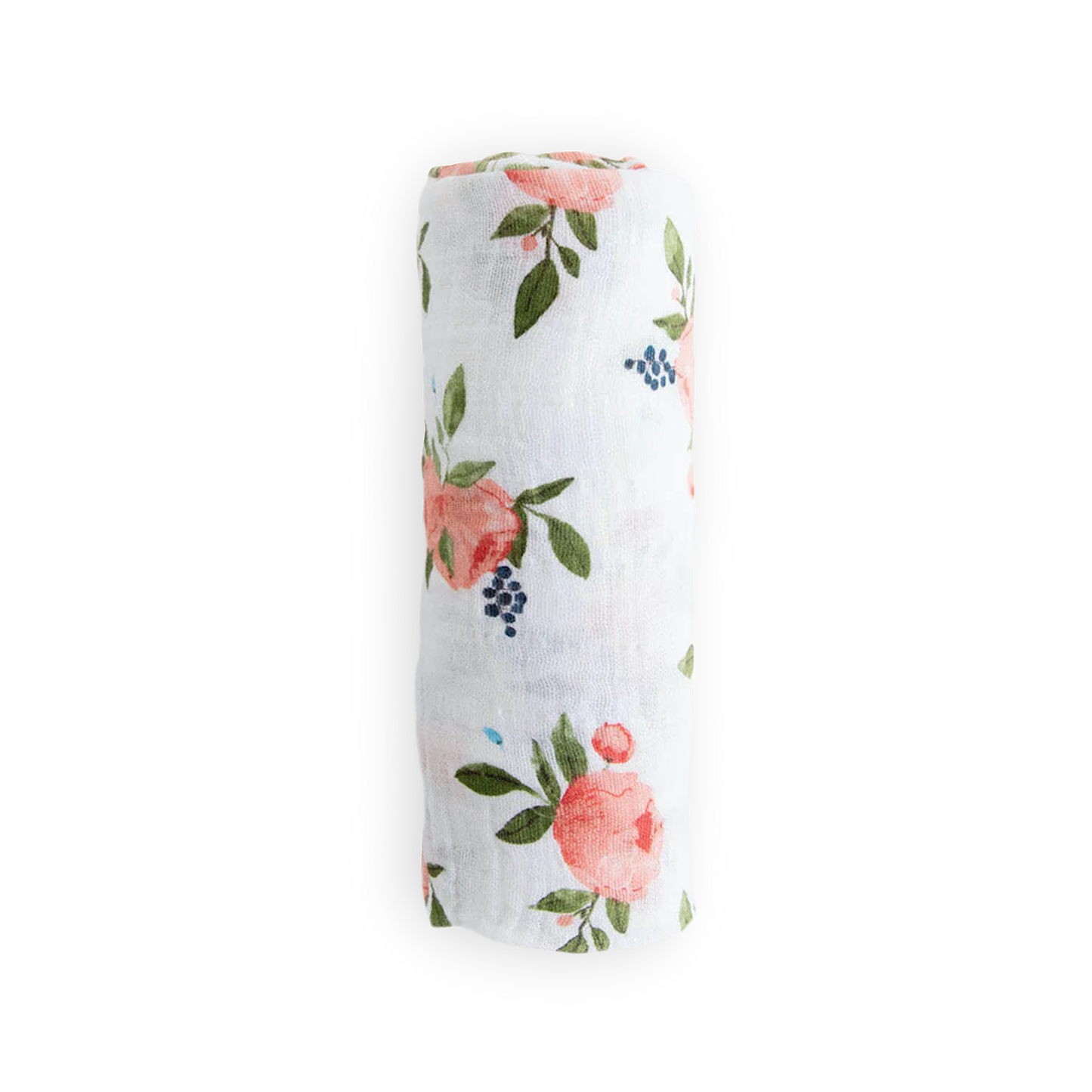 Little Unicorn Cotton Muslin Swaddle Blanket - Watercolor Roses