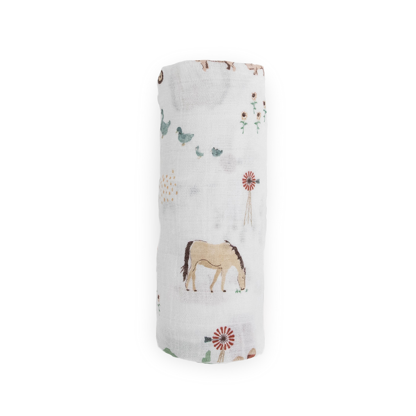 Little Unicorn Cotton Muslin Swaddle Blanket - Farmyard