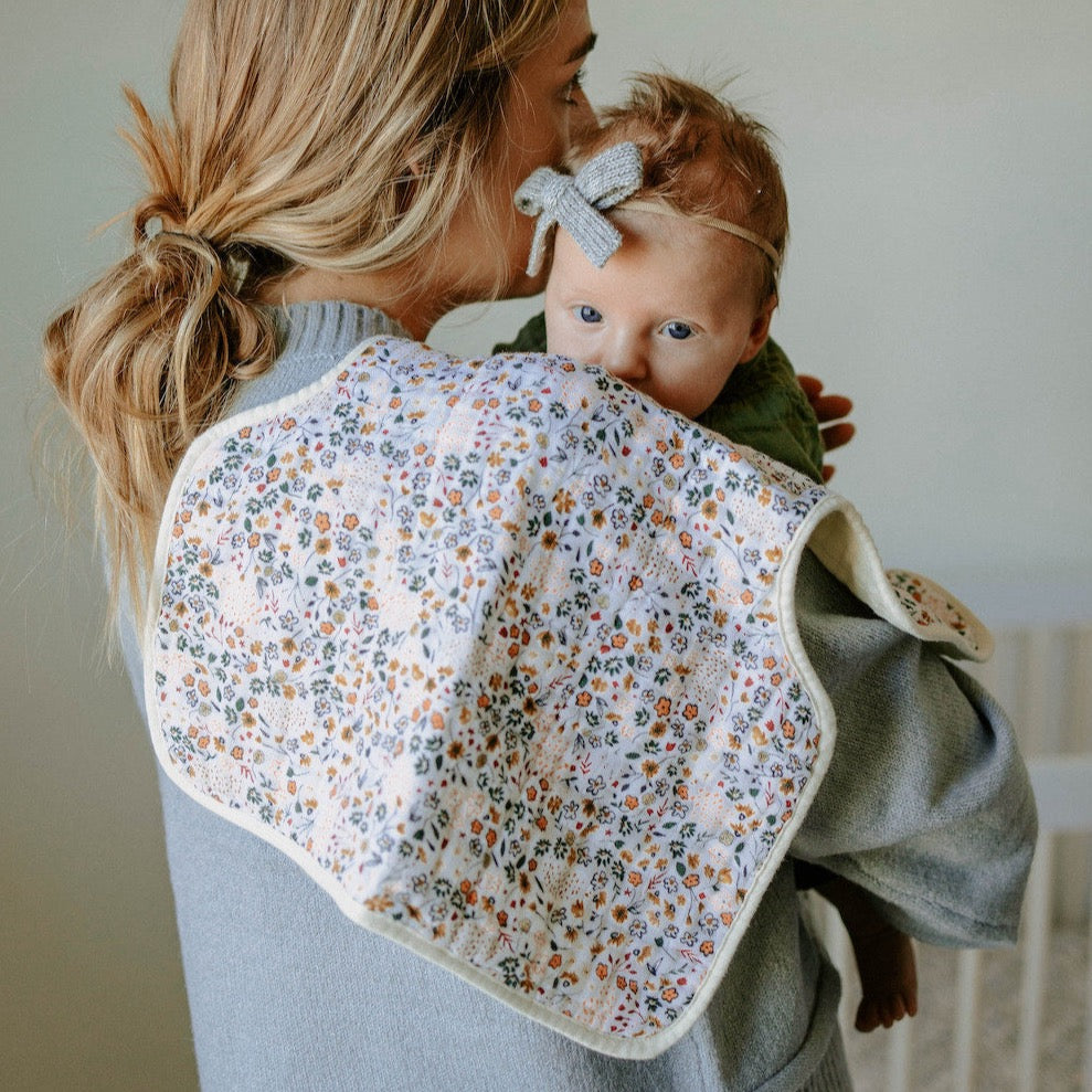 Little Unicorn Cotton Muslin Burp Cloth 2 Pack - Pressed Petals