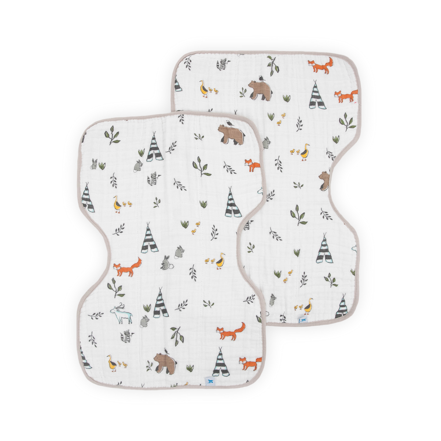 Little Unicorn Cotton Muslin Burp Cloth 2 Pack - Forest Friends