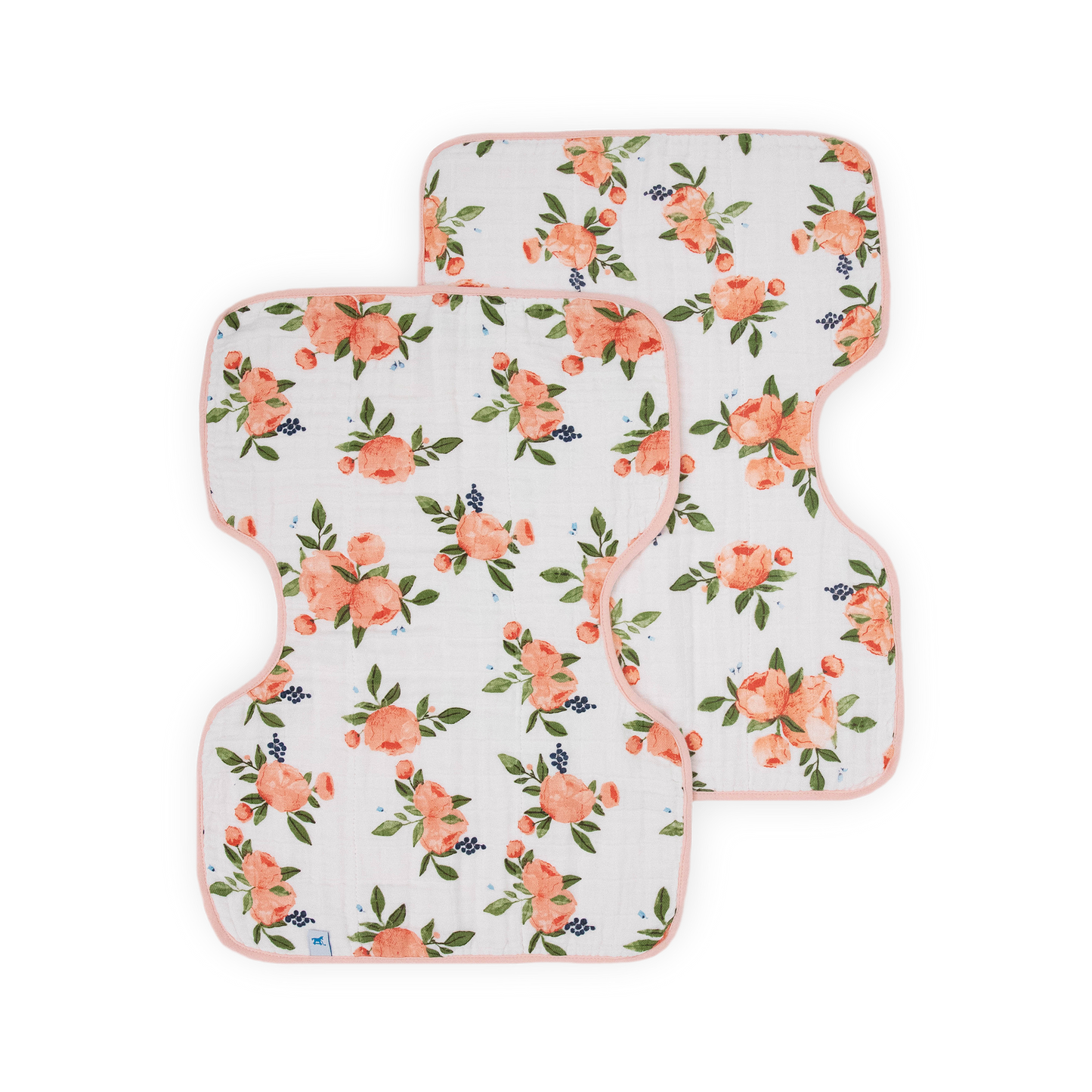 Little Unicorn Cotton Muslin (Set 0f 2) Burp Cloths - Watercolor Roses