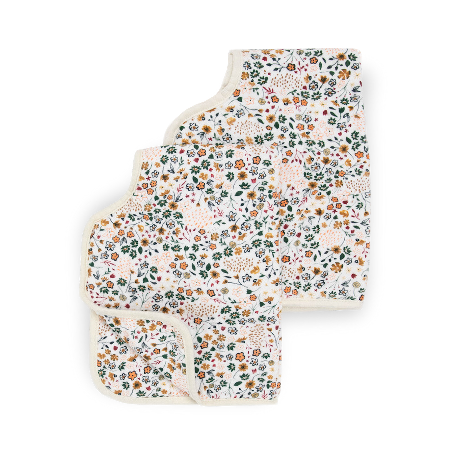 Little Unicorn Cotton Muslin Burp Cloth 2 Pack - Pressed Petals