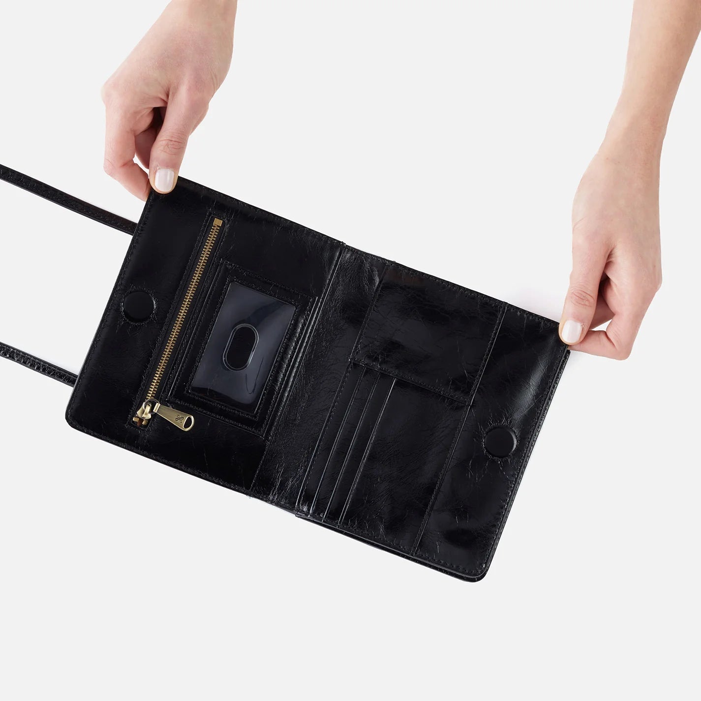 Hobo Bags “Jill” Wallet Crossbody-Black