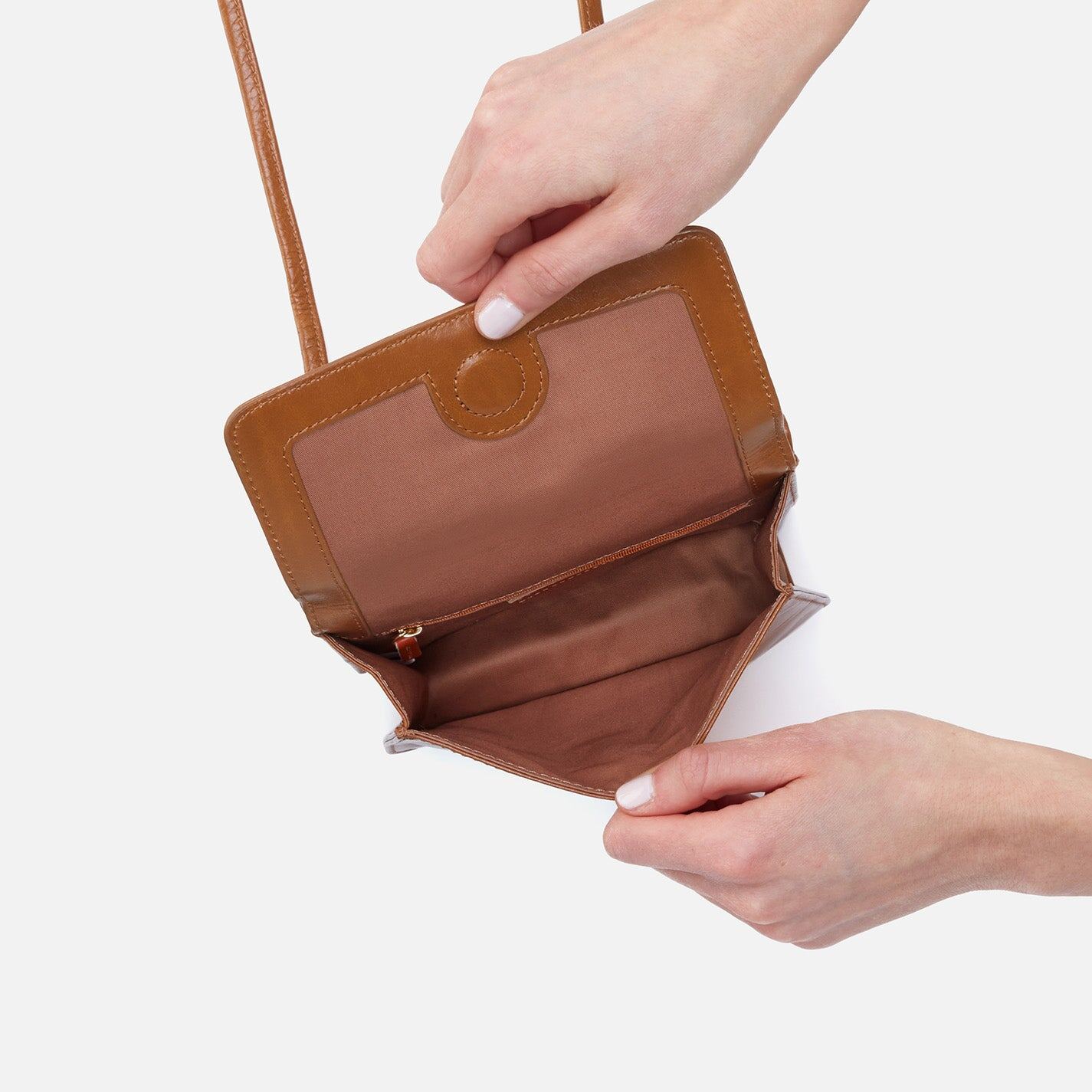 Hobo Bags “Jill” Wallet Crossbody-Truffle