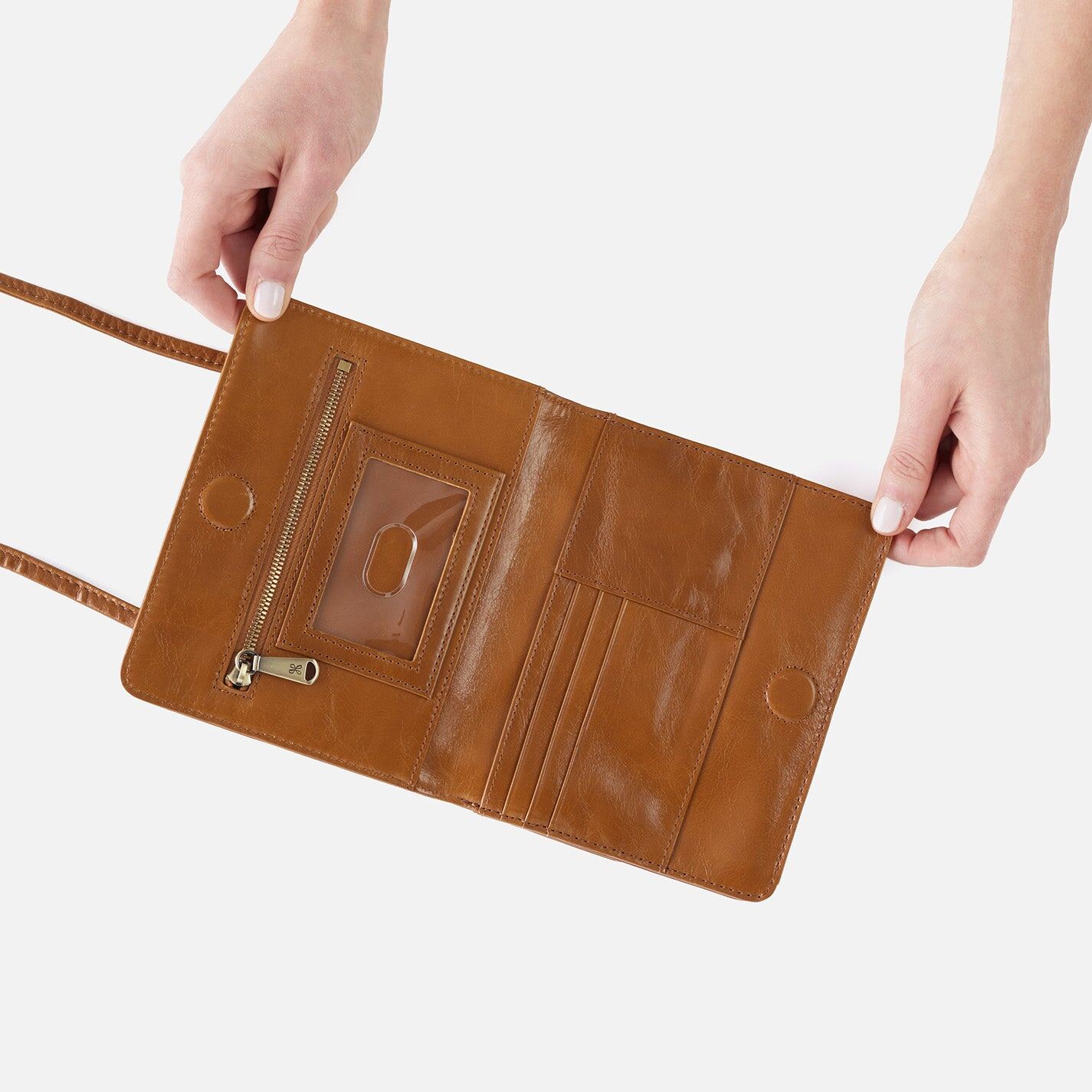Hobo Bags “Jill” Wallet Crossbody-Truffle