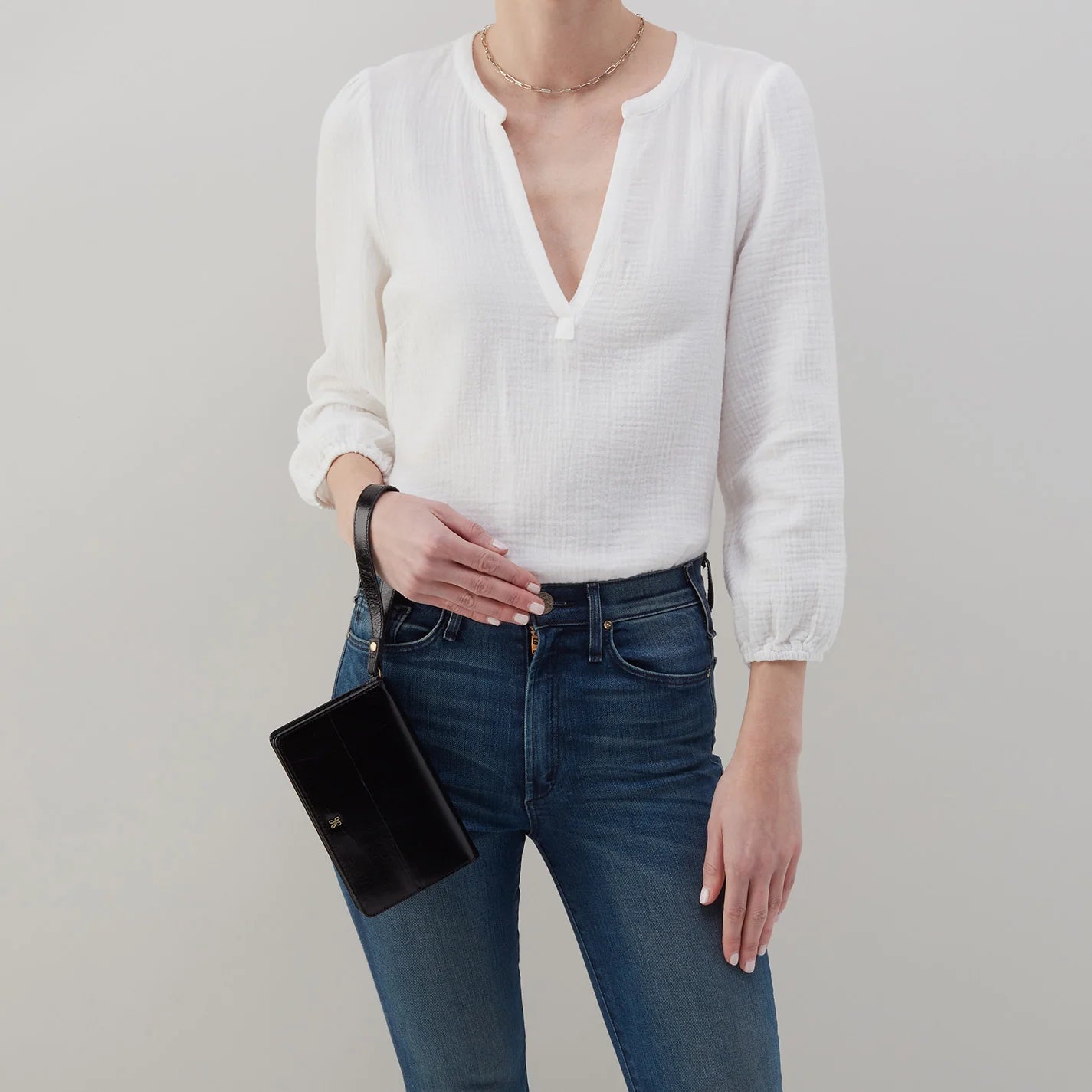 Hobo Bags “Jill” Wristlet-Black