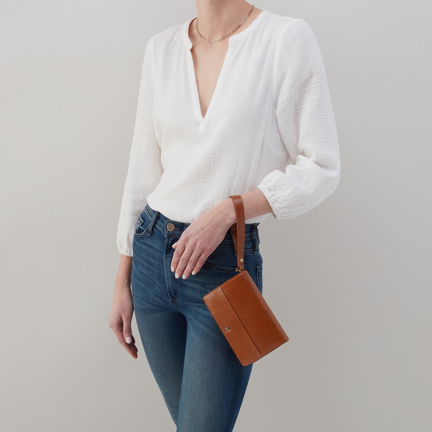 Hobo Bags “Jill” Wristlet-Truffle