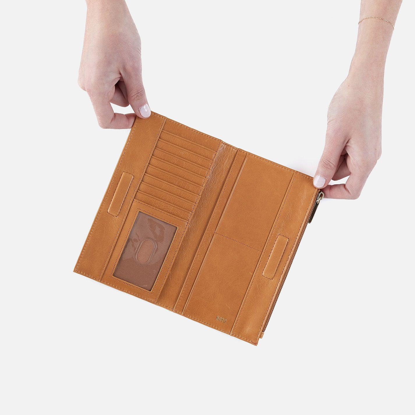 Hobo Bags "Jill" Large Bifold Wallet-Natural
