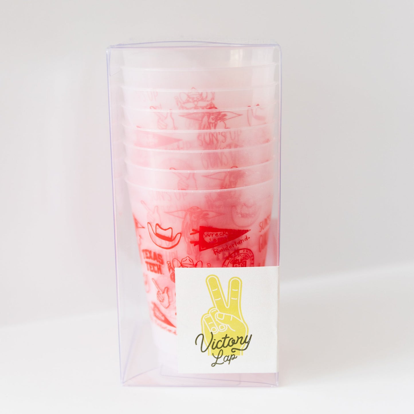 Victory Lap Shatterproof Cups- Set of 8- Texas Tech