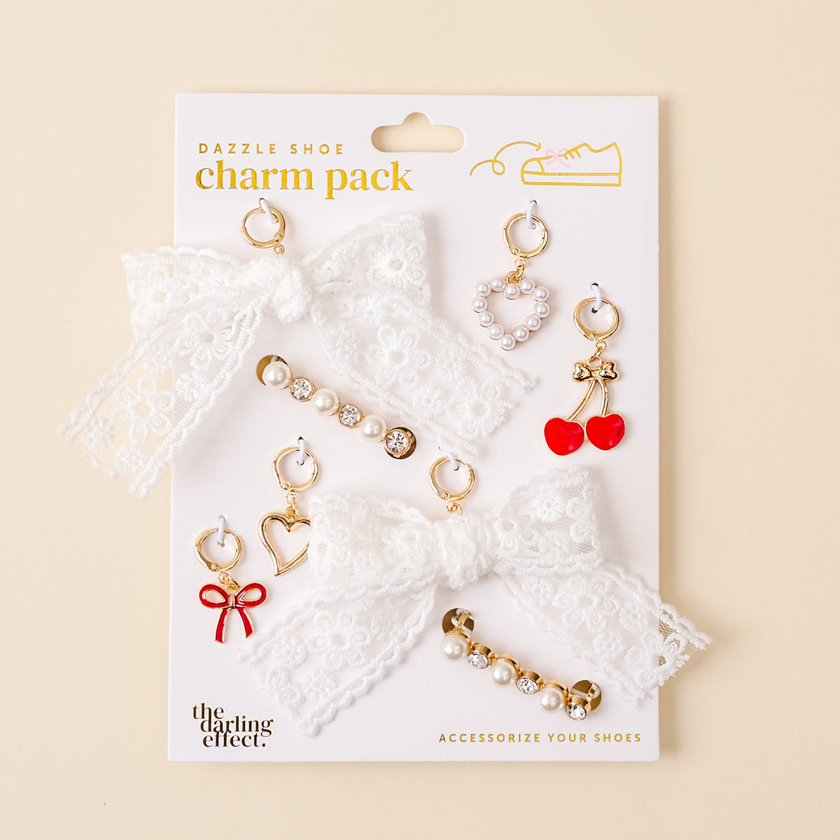 The Darling Effect Dazzle Shoe Charm Pack-Cherry Twist