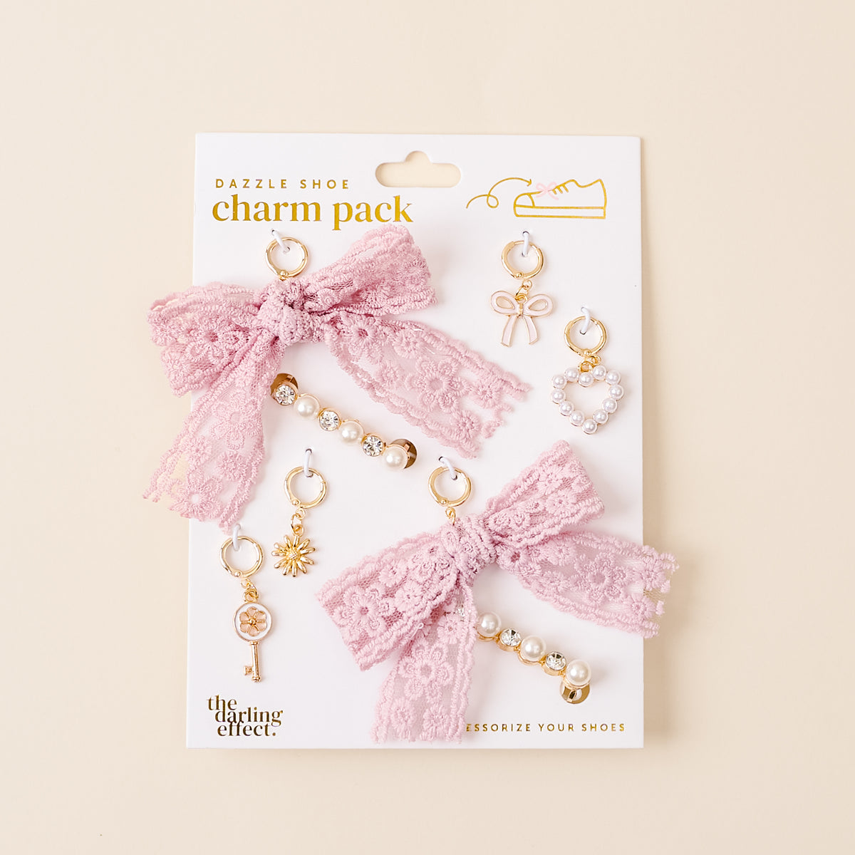 The Darling Effect Dazzle Shoe Charm Pack-Key to my Heart