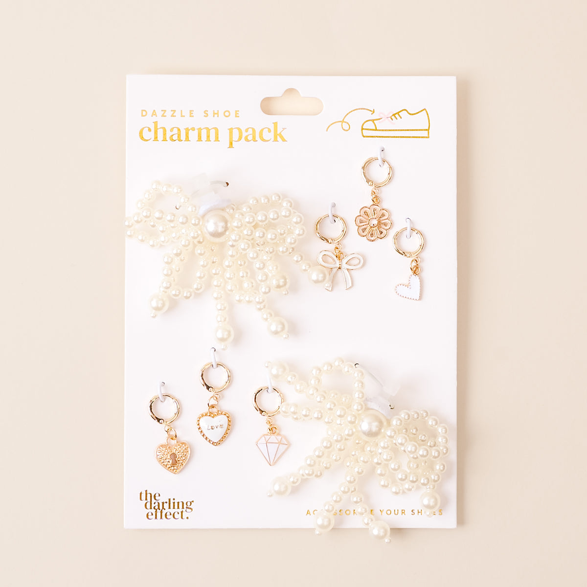 The Darling Effect Dazzle Shoe Charm Pack-Pretty in Pearl
