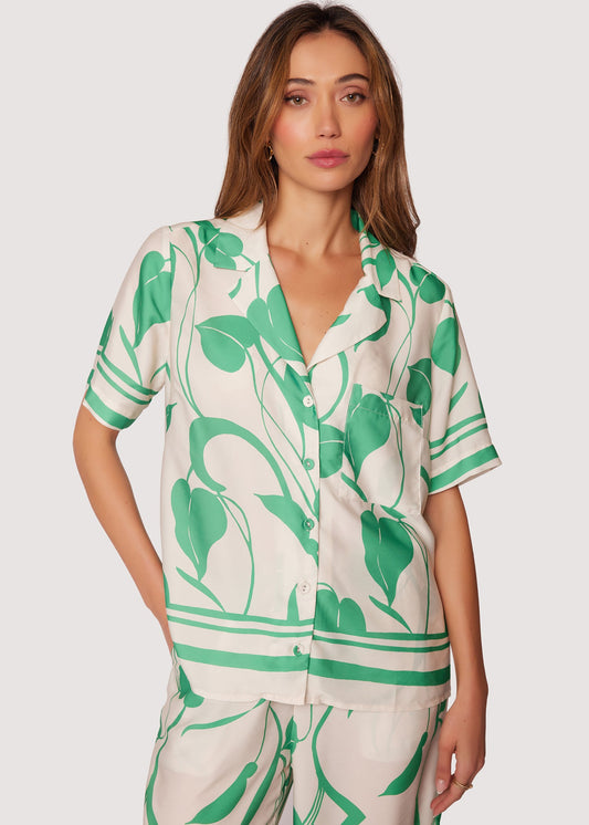 Lost + Wander “Vineyard Vistas” Top-Green/Cream