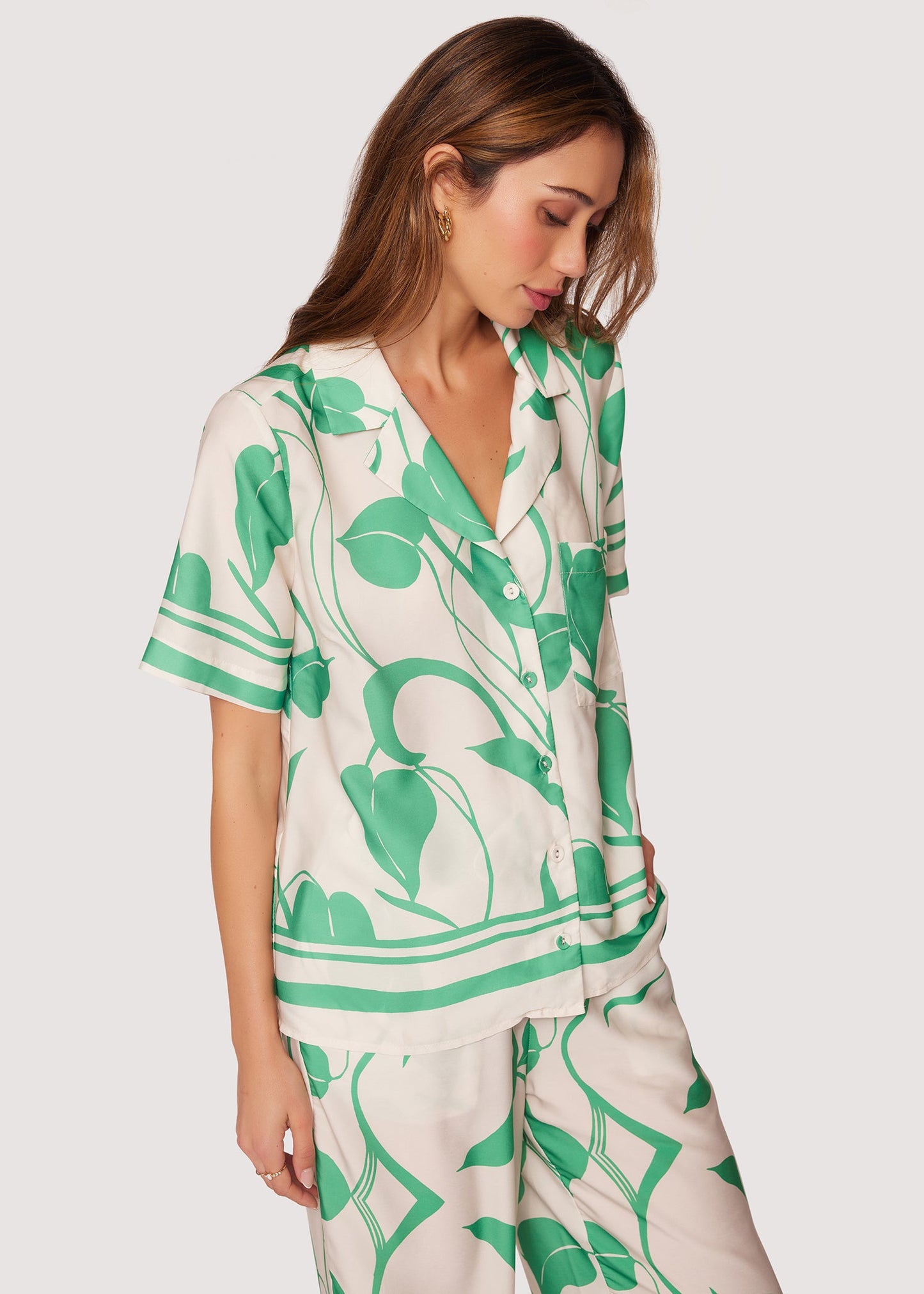 Lost + Wander “Vineyard Vistas” Top-Green/Cream
