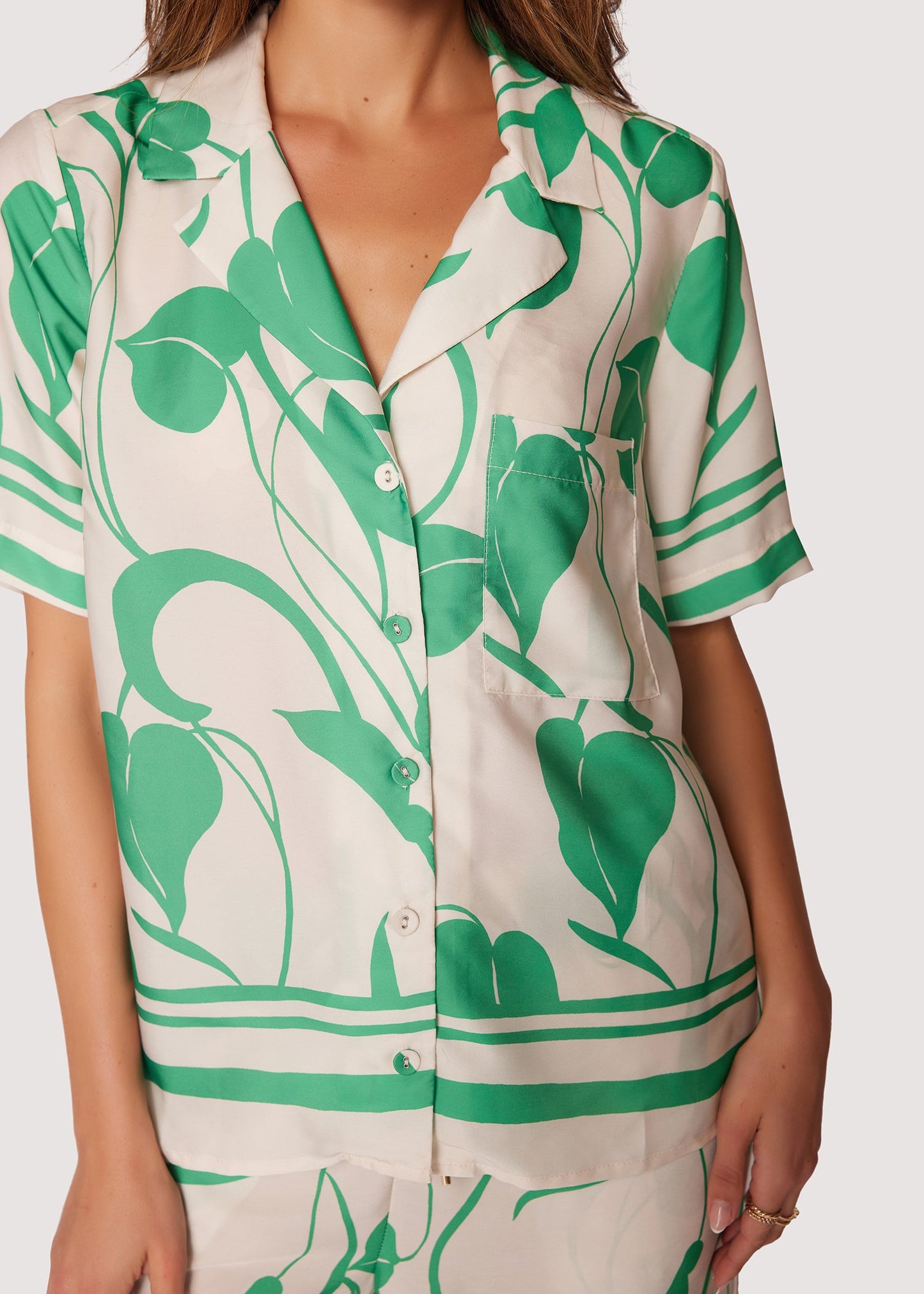 Lost + Wander “Vineyard Vistas” Top-Green/Cream