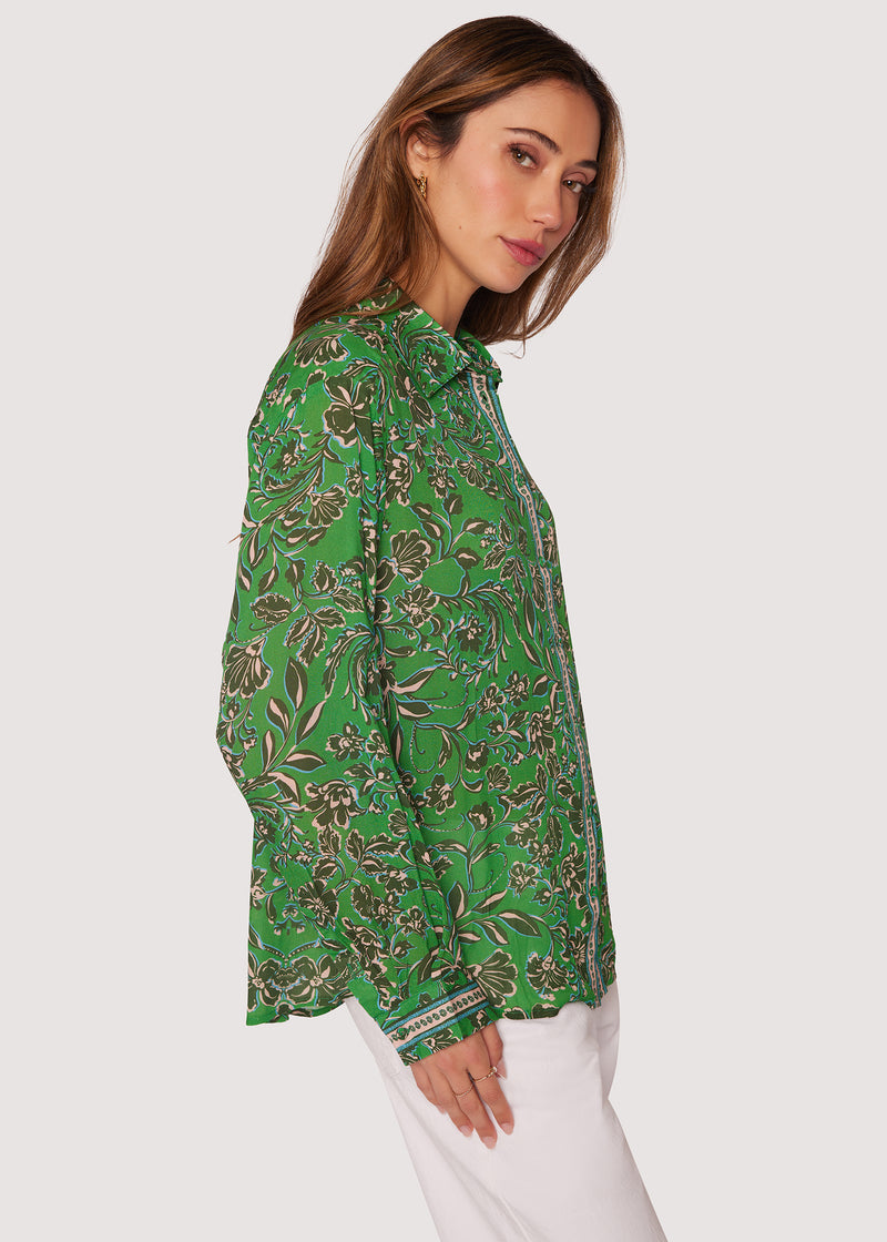 Lost + Wander "Eden's Oasis" Top- Green Floral