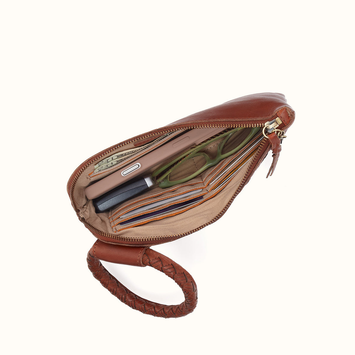 Hobo Bags “Sable” Wristlet-Kindling Brown