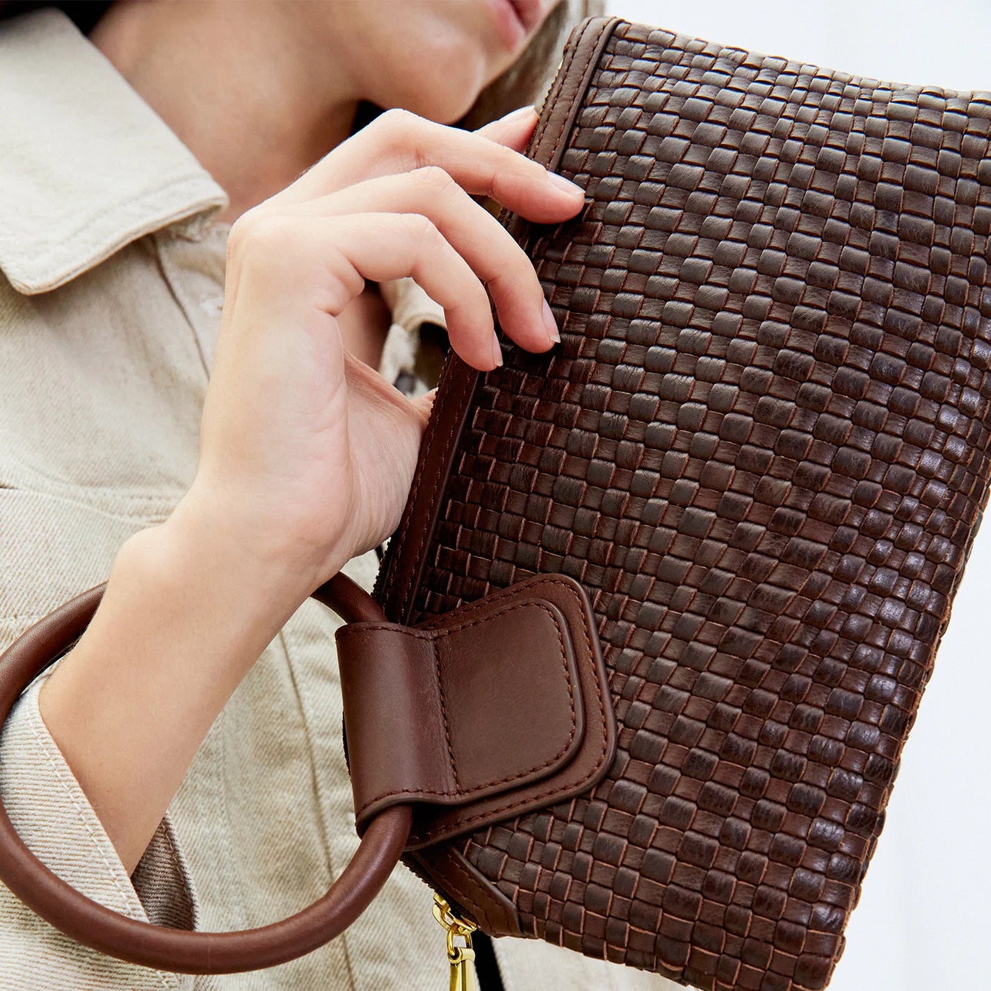 Hobo Bags “Sable” Wristlet-Pecan