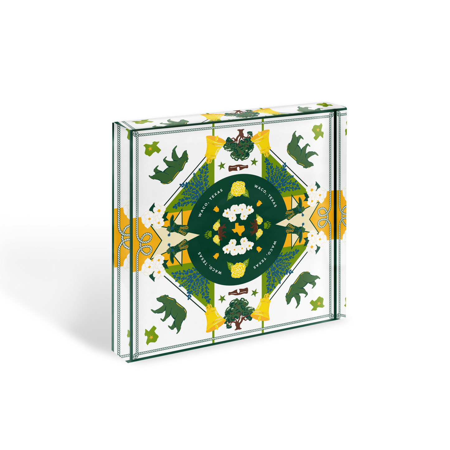 Saturday Silks "Waco" Acrylic Block