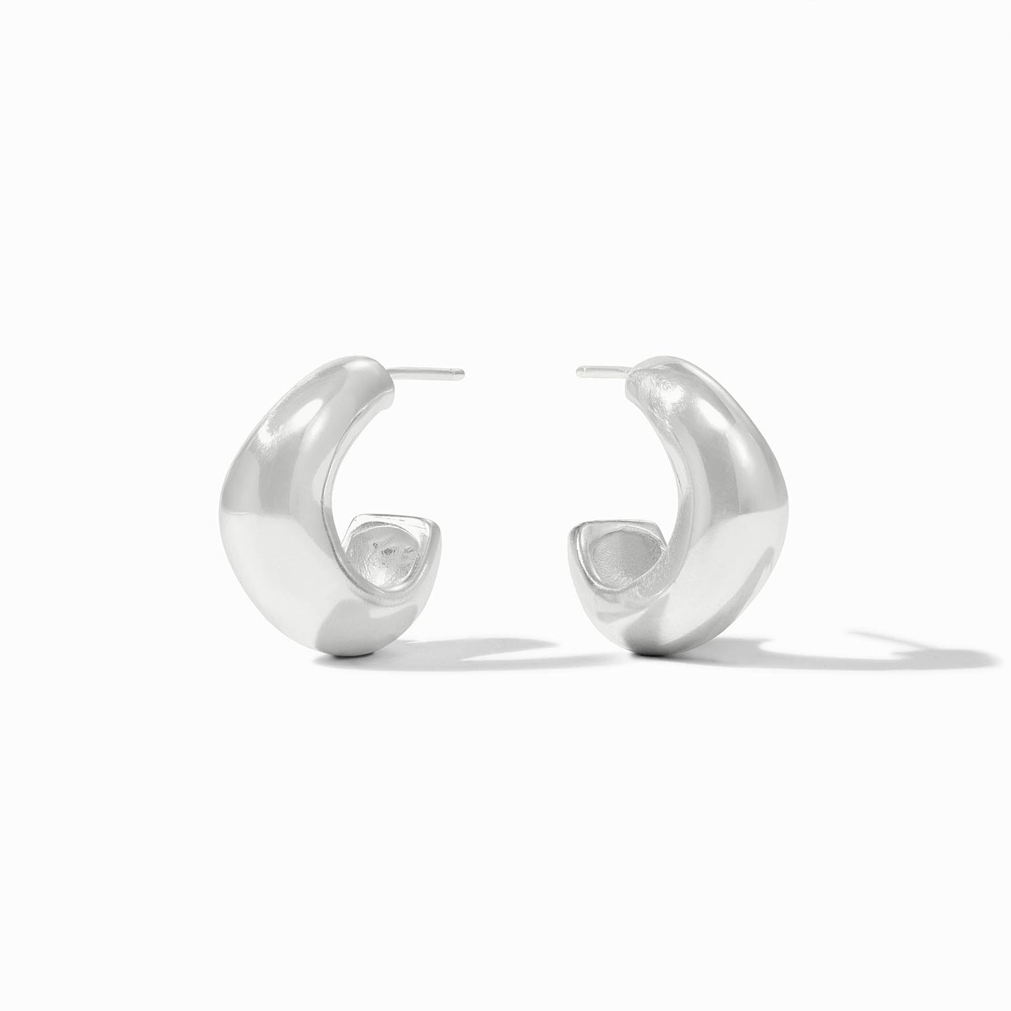 Julie Vos Silver "Wave" Hoop-Small