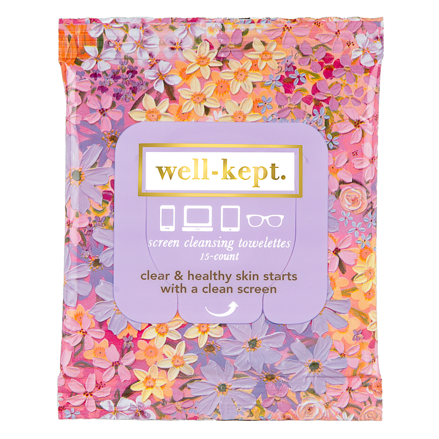 Well Kept "Flower Power" Screen Cleansing Towelettes