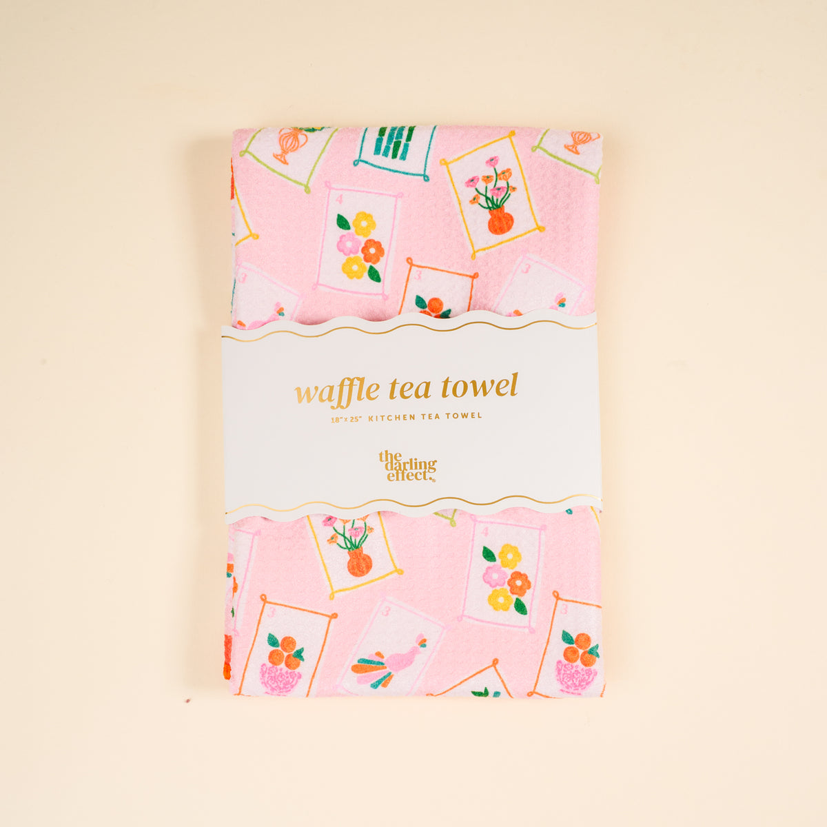 The Darling Effect “It's Mahj Time” Waffle Tea Towel