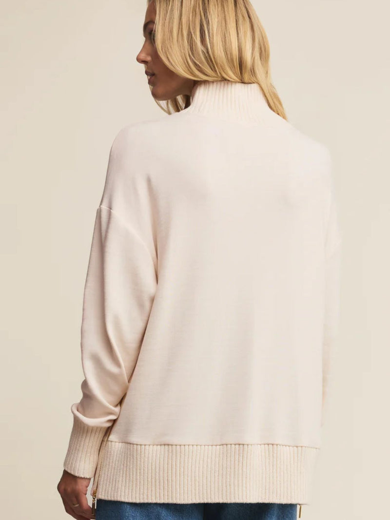 Z Supply Sable Rib Sweatshirt - Warm White
