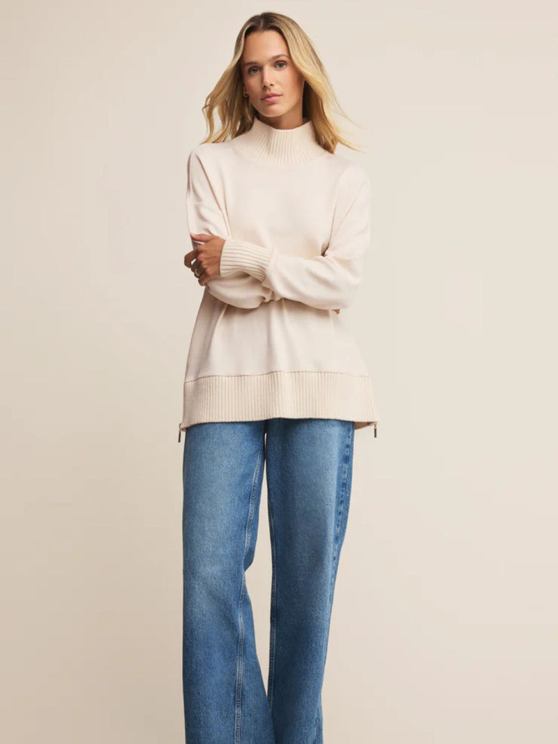 Z Supply Sable Rib Sweatshirt - Warm White