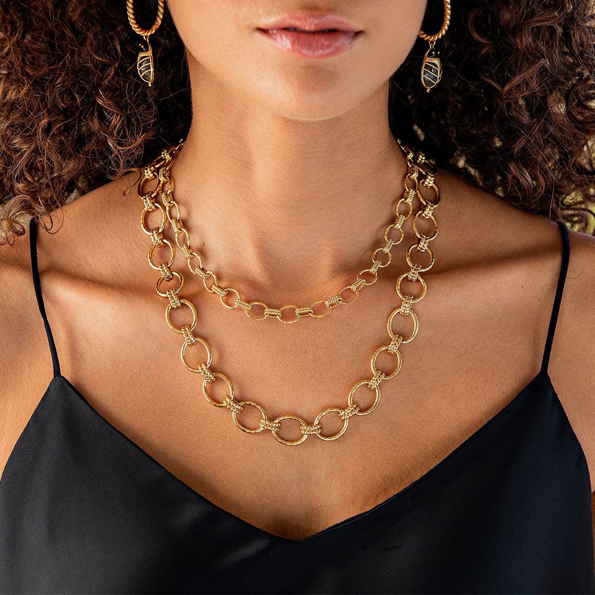 Capucine de Wulf Cleopatra Grand Link Necklace-Gold