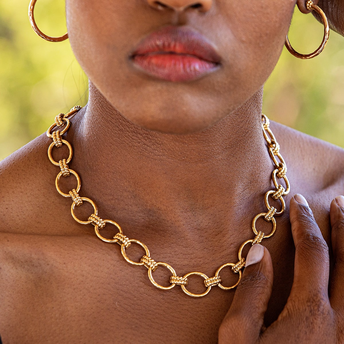 Capucine de Wulf Cleopatra Grand Link Necklace-Gold