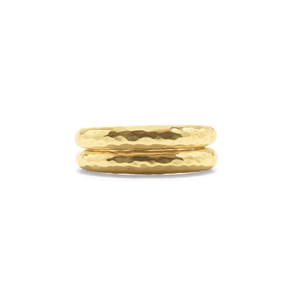 Capucine de Wulf Cleopatra Slice Stacking Ring Set-Hammered Gold