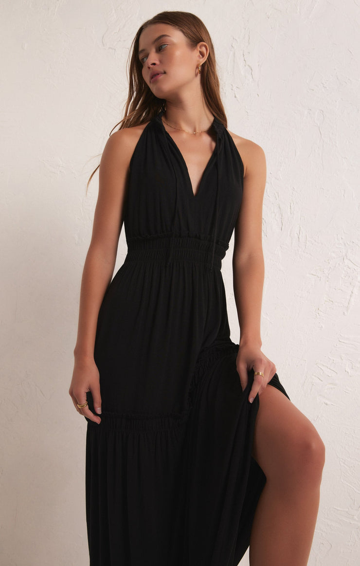 Z Supply Rhea Midi Dress-Black
