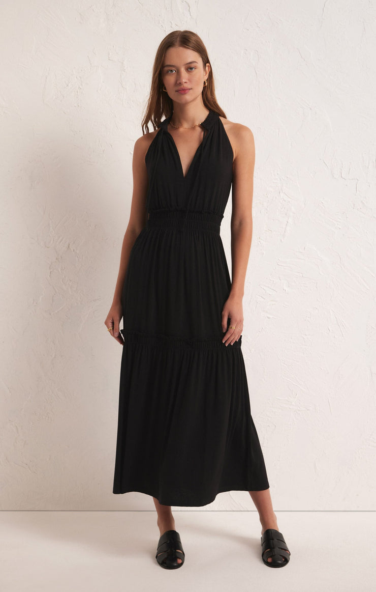 Z Supply Rhea Midi Dress-Black