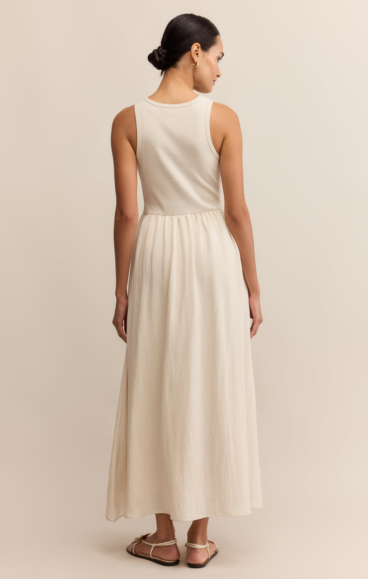 Z Supply Charlotte Rib Midi Dress - Crystal