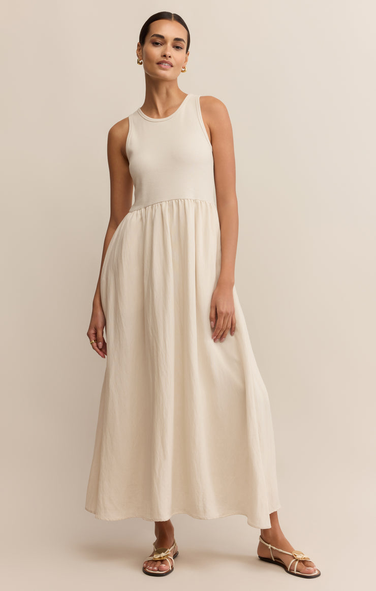 Z Supply Charlotte Rib Midi Dress - Crystal