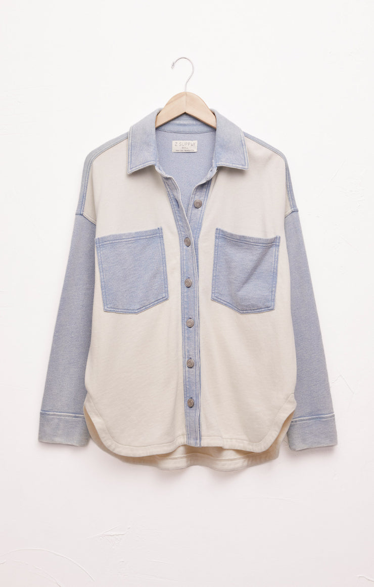Z Supply All Day Colorblock Jacket-Washed Indigo